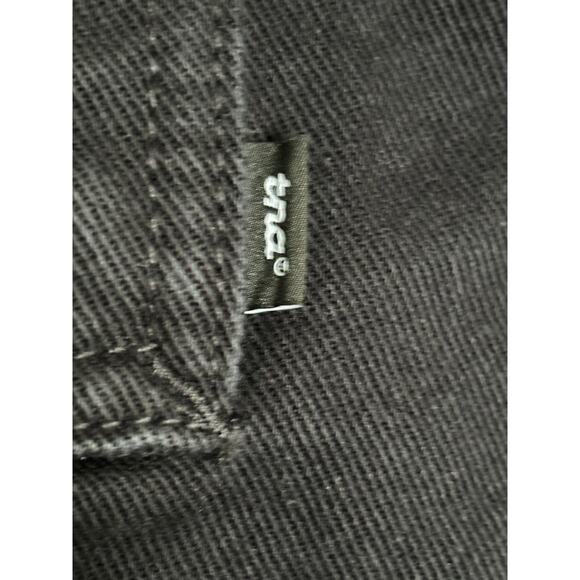 TNA Aritzia Supply Cargo Pants Womens 4 Black Heavyweight Cotton Baggy - Picture 3 of 6